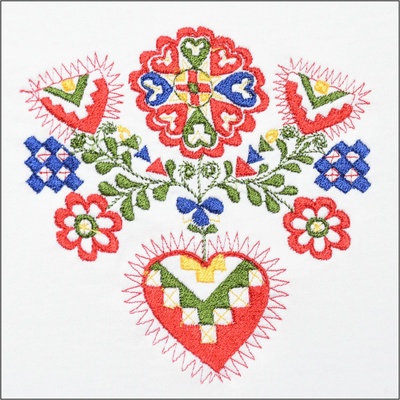 Folklórní dámské triko Tonka bílá