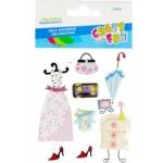 Craft with fun Decoration stickers dressing room 9pcs