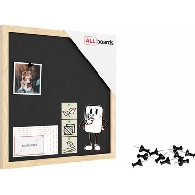 Allboards TFGREY44G Textilní tabule 40 × 40 cm