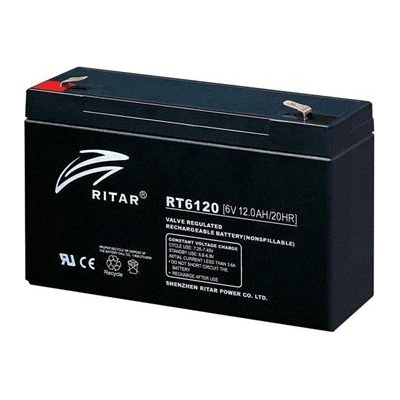 Оловна батерия RITAR, (RT6120) AGM, 6V, 12Ah, 150 -50 -93 mm, Терминал1 (RITAR-RT6120)