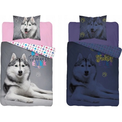 Detexpol Obliečky Husky svietiace Bavlna 140x200 70x80