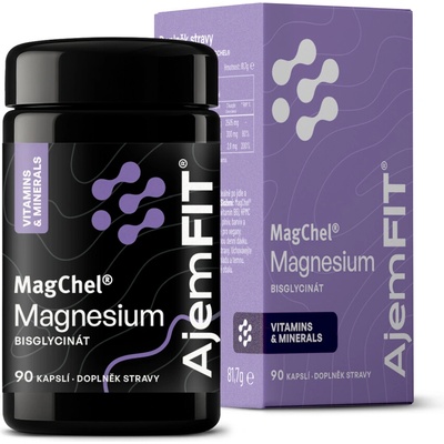 AjemFIT Magnesium Bisglycinát MagChel Vitamín B6 90 kapslí