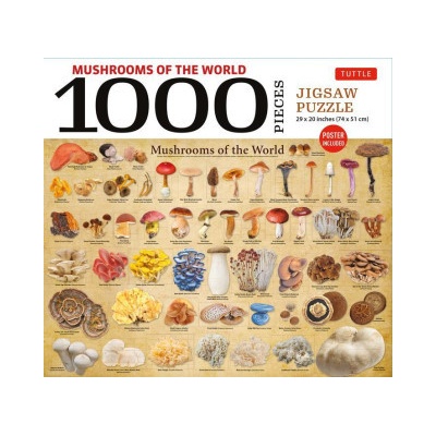Jigsaw Vintage Botanical Mushrooms Finished Size 29 X 20 Inch A3 Sized Poster 1000 dielov