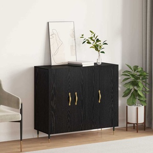 vidaXL Служебен шкаф Черния дъб 90 x 34 x 80 см Инженерна дървесина (879581)