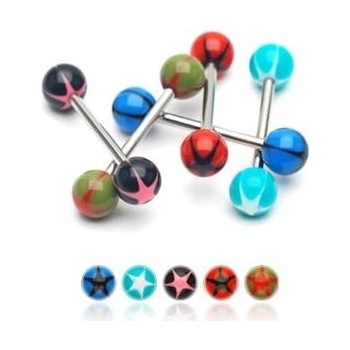 Šperky4U piercing do jazyka akrylát PJ01039-KP