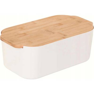 Chlebník s prkénkem Excellent Houseware béžový plast