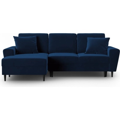 Cosmopolitan Design Син кадифен разтегателен ъглов диван с място за съхранение (ляв ъгъл) Kyoto - Cosmopolitan Design (COS_LCF_2_F1_KYOTO4)