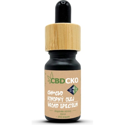 CBDčko konopný olej 20% CBN + 20% CBD broad spectrum 40% 10 ml