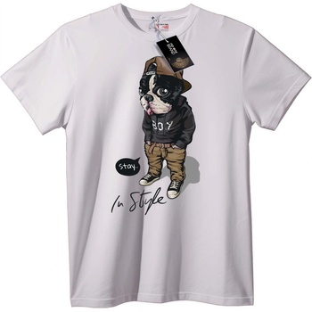 NOONEBRAND Тениска Готено Куче - L, Black