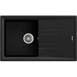 Teka Гранитна мивка, обръщаема, за шкаф 50 см Stone 50 B-TG ЧЕРНА (М.1021.ЧЕ) - xmall Мивка за вграждане