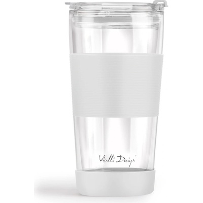 Vialli Design Bílý termo hrnek 600 ml Fuori