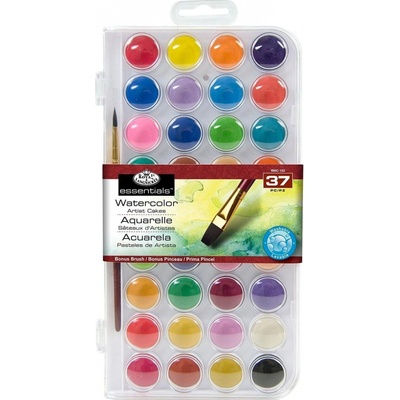 Royal & Langnickel Akvarelové barvy 36 ks + štětec – Zboží Dáma