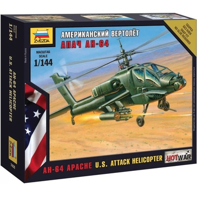 Zvezda Wargames HW vrtulník 7408 AH-64 Apache Helicopter 1:144
