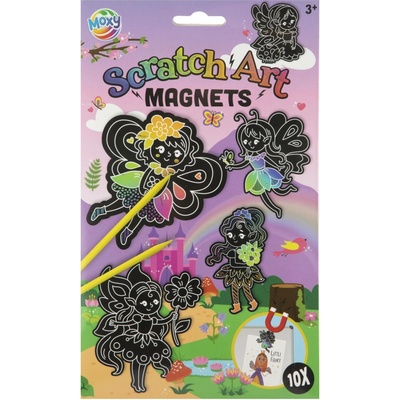 Grafix Škrabací obrázky s magnetky Víly a kytičky