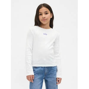 GAP Детска ребрована тениска с лого GAP GAP | Byal | Момичешки | XS - zoot - 32,98 лв