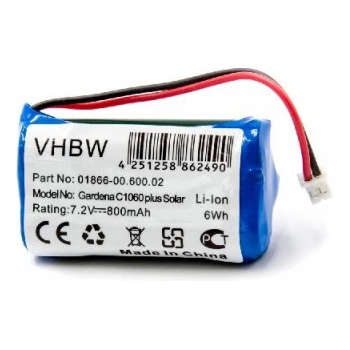 Image 1 of VHBW Батерия за Gardena C1060, 7.4 V, 800 mAh (800111950)