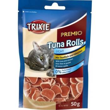 TRIXIE Premio Light Tuna Rolls - Лакомство за котки с риба тон, 2 броя х 50 гр