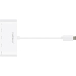 Macally USB Хъб Macally UC3HUB4C, 5 порта, от USB Type-C към 4x USB 3.1 Type-A, 1x USB 3.1 Type-C бял (UC3HUB4C / 28659)