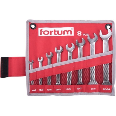 FORTUM Klíče ploché, sada 8ks, 6-24mm, 61CrV5 4730104