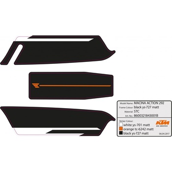 Samolepky na baterii Bosch PowerPack KTM Macina Action 292