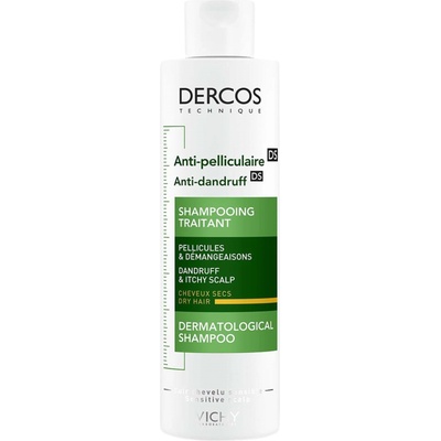 Vichy Dercos Шампоан против пърхот за суха коса Anti-dandruff DS, 200 ml