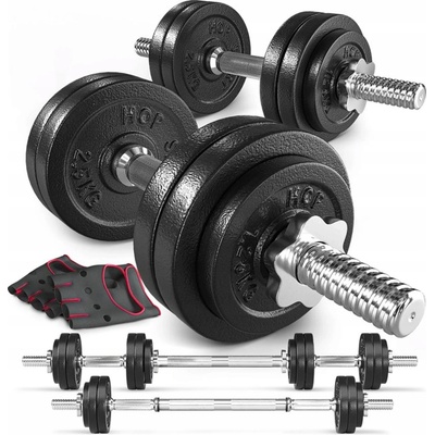Hop-Sport Litinové nastavitelné činky 2 x 15 kg
