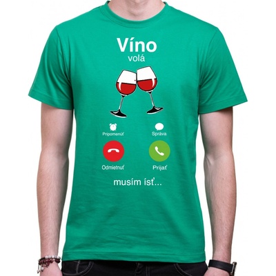 Fajntričko tričko Víno volá Phone zelená