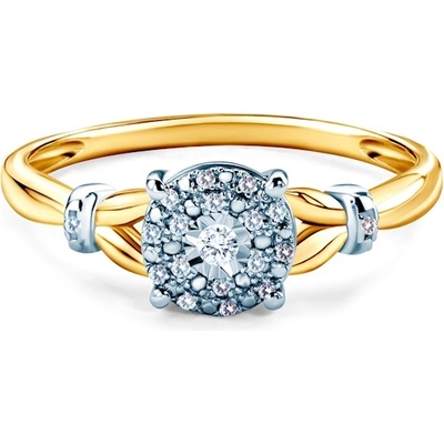 SAVICKI Годежен пръстен Savicki: двуцветно злато, диаманти