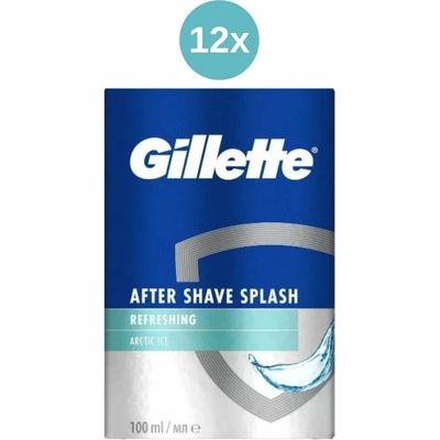Gillette Arctic Ice Chladivá voda po holení 12 x 100 ml