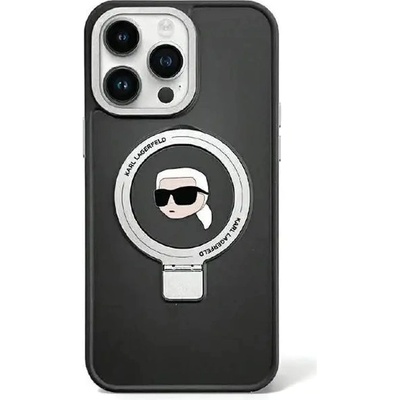 KARL LAGERFELD Кейс Karl Lagerfeld Ring Stand Karl Head MagSafe за iPhone 15 Plus / 14 Plus, черен (3666339168407)