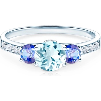 SAVICKI Годежен пръстен Dream: бяло злато, аквамарин