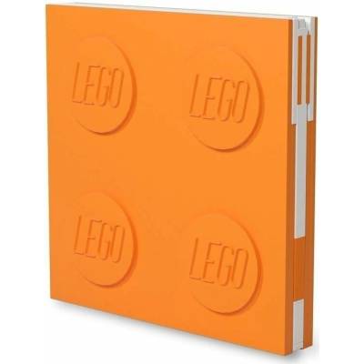 LEGO® Zápisník s gelovým perem jako klipem - oranžový