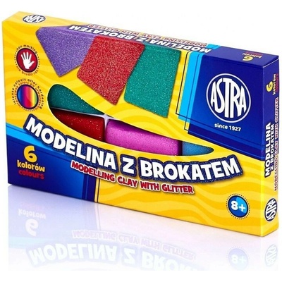 Astra modelina s trblietkami do rúry 130g (6 farieb)