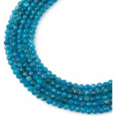 Koráliky z minerálu Apatit AAA 3mm brúsené - 18 cm