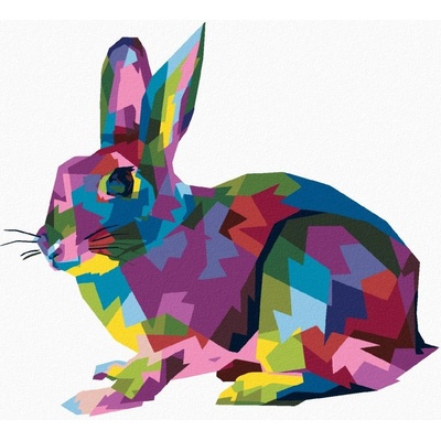 Zuty Malování podle čísel POP ART KRÁLÍK