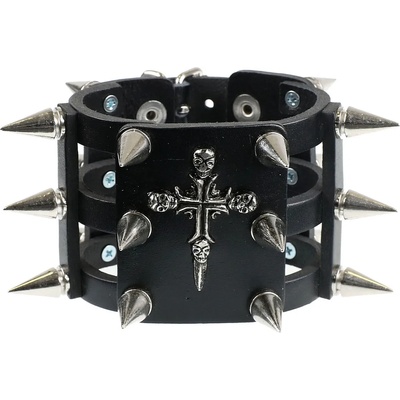 Leather & steel fashion Гривна Cross Skull - LSF1 36