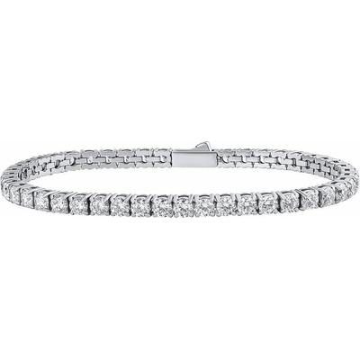 SILVEGO Tenisový náramek Cally z chirurgické oceli s čirými Brilliance Zirconia - 4 mm KMM204458B