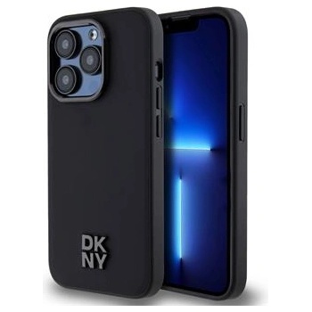 DKNY PU Leather Stack Logo Magsafe Case for iPhone 15 Pro Max Black (3666339263089)