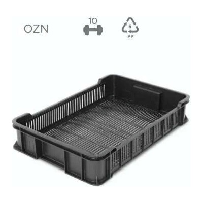 Přepravka na ovoce a zeleninu M10, 21 lit., Max. 10 kg, 600x400x150 mm, perforovaná, PE ST254571