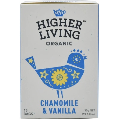 Higher Living BIO Bylinný čaj heřmánek a vanilka 15 x 2 g