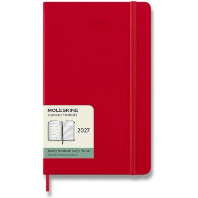 Moleskine A5 týdenní 2027 červený