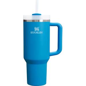 STANLEY 1913 Quencher H2.0 Flowstate Drinking Bottle with Straw 1.2L - Thermo Mug Cools Up to 11 Hours, 48 Ice Cooled - Thermos Bottle BPA Free Stainless Steel - Azure - 10-11824-268 (10-11824-268)