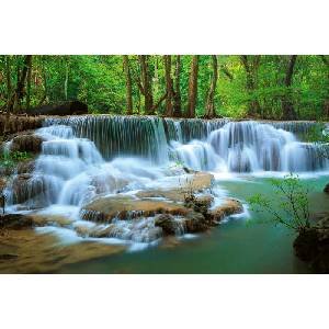 DIMEX ART Флизелинов фототапет могущ водопад в гората 375 x 250 см