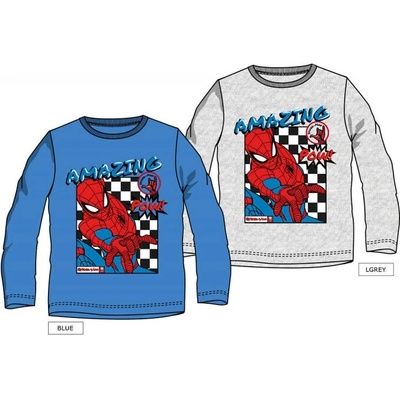 Kiddee Dětské tričko Spiderman modré/šedé Modrá