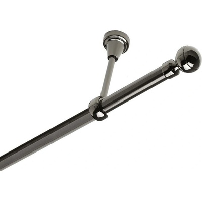 OK-GarnýžeCZ - Garnýž kovová jednořadá 19mm Paola onyx 390 cm do stropu / na tunýlek - bez kroužků