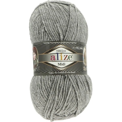 Alize Superlana Midi 21 melírovaná sivá