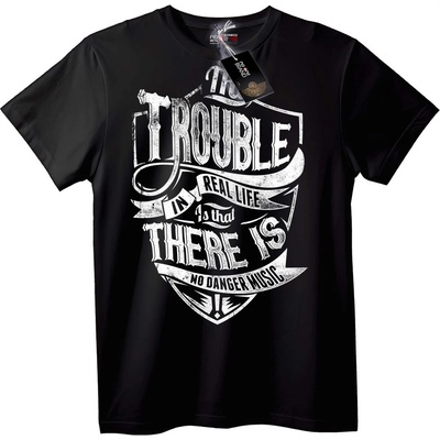NOONEBRAND Тениска Без опасност Музикални проблеми - 2XL, White