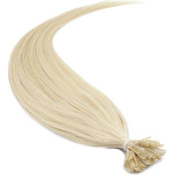 50cm vlasy evropského typu pro metodu keratin 0,7g/pr. platina