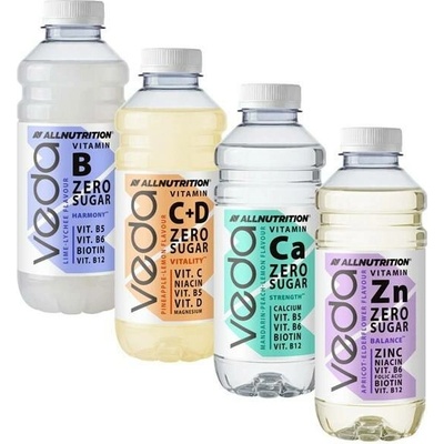 Allnutrition Veda Vitamin Water Mandarinka broskev citron 600 ml