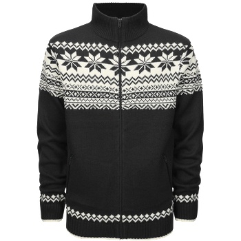 Brandit Пуловер Brandit Norwegian с цип, черен (5030.2)